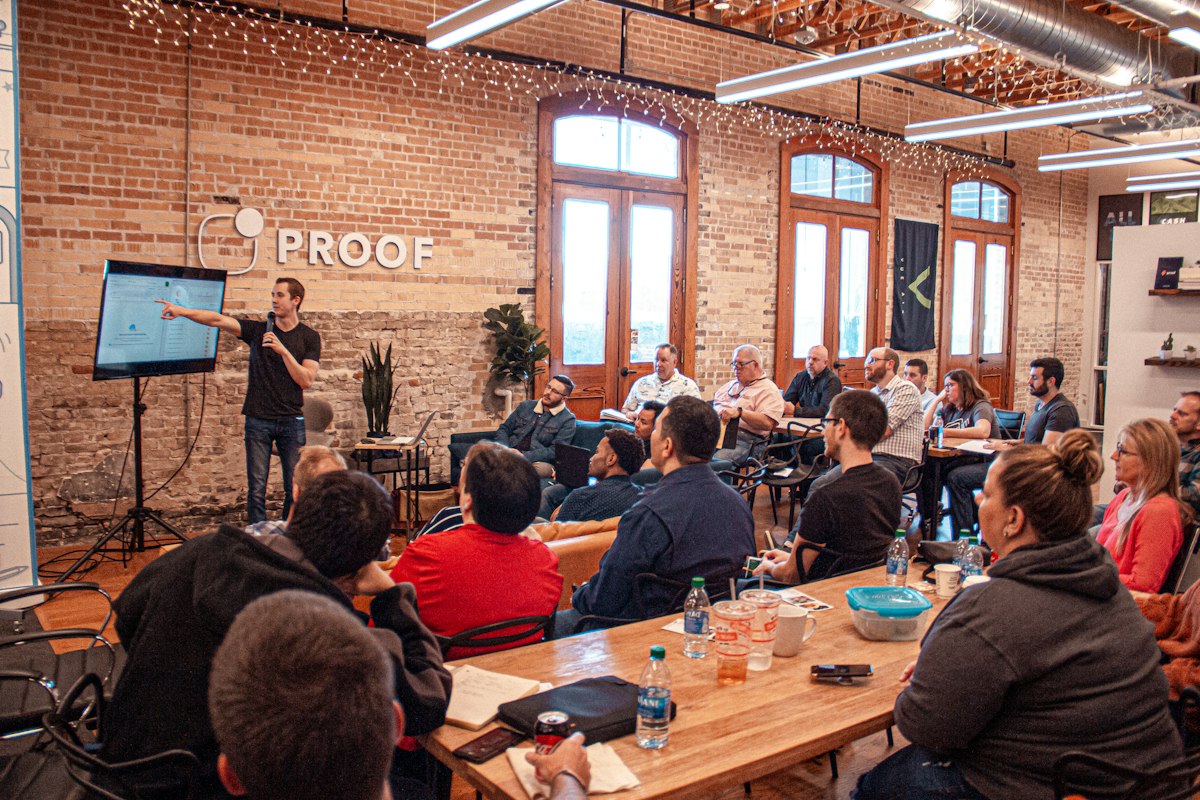 Team collaborating in a modern business environment